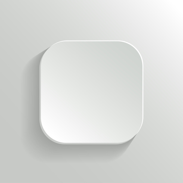 Vector White Blank Button - App Icon Template - Vektor, kép