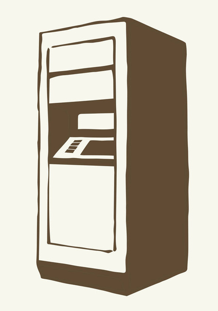 Ikona zařízení ATM. Vektorový výkres - Vektor, obrázek
