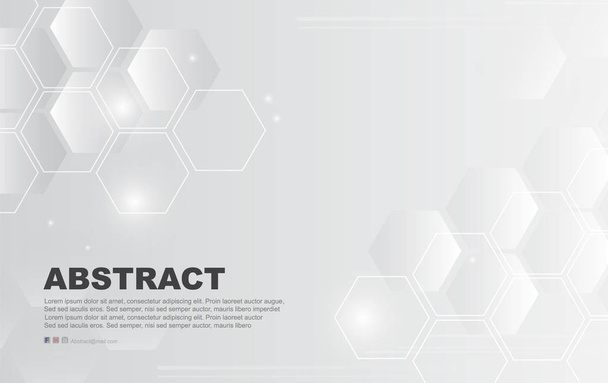 Abstrakti valkoinen tausta digitaalisen pinnan Hexagon, hunajakenno
  - Vektori, kuva