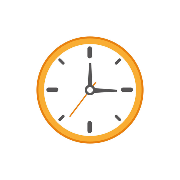 Isolated clock icon flat vector design - Vector, Image