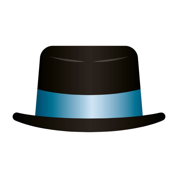 elegante hoge hoed accessoire pictogram - Vector, afbeelding