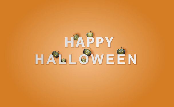 Happy Halloween background.Holiday enjoy funny horror party  - Vector, Imagen