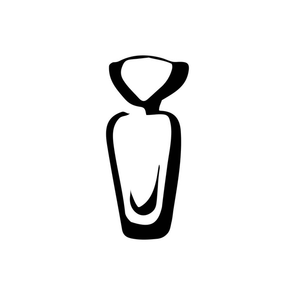 Skizze einer Parfümflasche auf weißem Hintergrund - Vektor, Bild