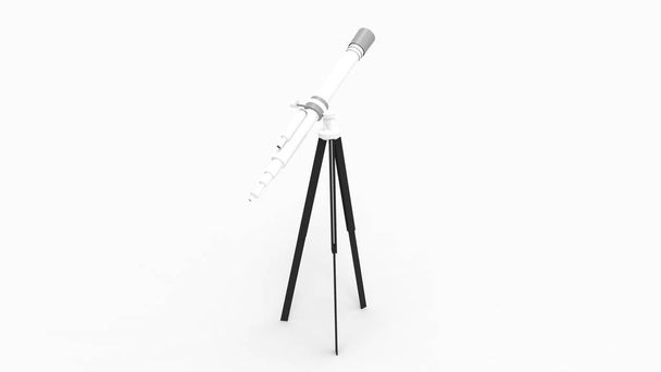 3d rendering of a telescope isolated in studio background - Foto, Imagem