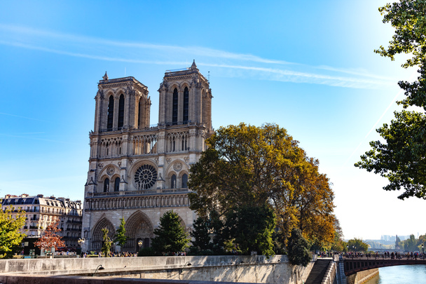 Γαλλία, Παρίσι, 5 Οκτωβρίου 2018: θέα της Παναγίας των Παρισίων - Φωτογραφία, εικόνα