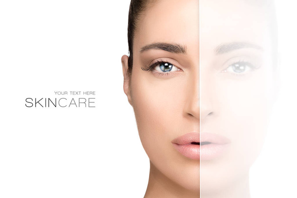 Skin care concept. Perfect skin. Makeup No make up.  - Photo, Image