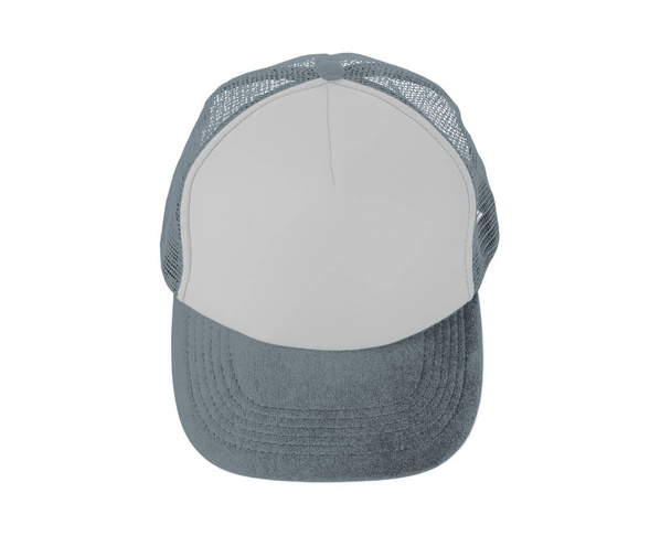 Make your design work becomes more practical with this Front View Realistic Cap Mock Up In Harbor Mist Color  - Photo, Image