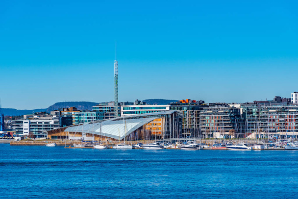 Astrup Fearnley museum viewed over a bay in Oslo, Norway - Valokuva, kuva