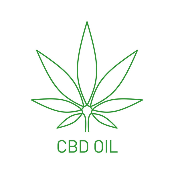 Logo della marijuana medica. Olio CBD, elemento di design del prodotto
 - Vettoriali, immagini