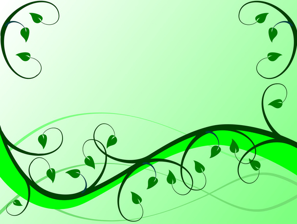 Vihreä abstrakti kukka tausta
 - Vektori, kuva