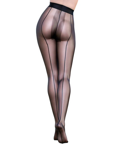 Long slender sexy legs woman nylon pantyhose. - Fotoğraf, Görsel