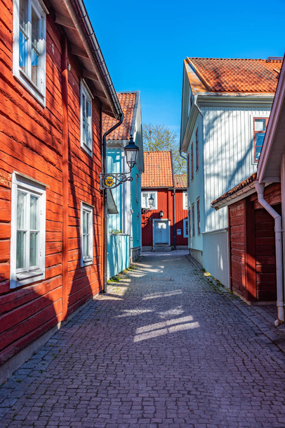 Beautiful old timber houses in Wadkoping historical quarter of O - Photo, Image