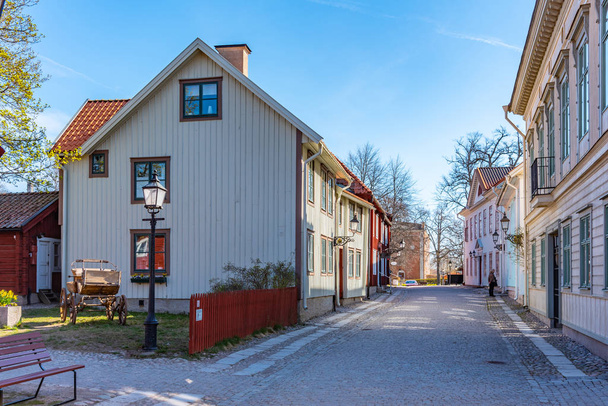 Beautiful old timber houses in Wadkoping historical quarter of O - Zdjęcie, obraz