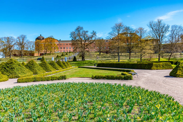 Castle in Uppsala viewed from the botanical garden, Sweden - Photo, Image