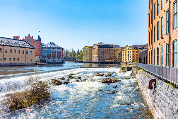 River rapids in the industrial center of Norrkoping, Sweden - Foto, Imagen