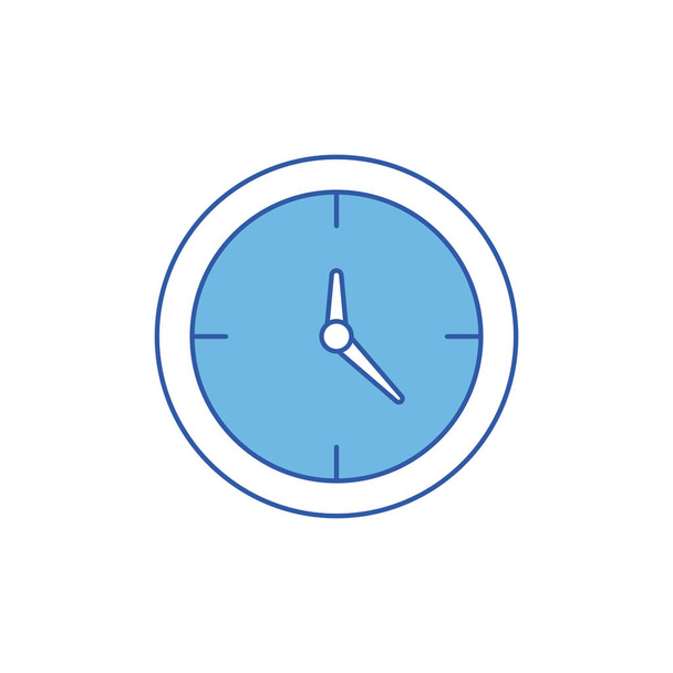 Isolated clock icon fill design - Vector, Image