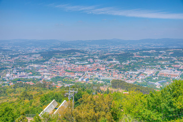 Aerial view of Portuguese city Guimaraes - Zdjęcie, obraz