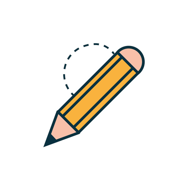 pencil work tools engineering icon - Vector, afbeelding