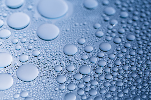 kapky vody, které Lištování nano efekt tau lotuseffekt modrou fólií odpuzuje déšť deflektor - Fotografie, Obrázek