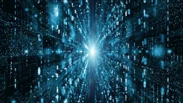 Dijital siber uzay parçacıkları ve Dijital veri ağı bağlantıları kavramı - Video, Çekim