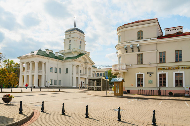 Minsk, Belarus - September 24, 2019 Old City Hall. Historical center, Downtown of Minsk. - Foto, Imagem