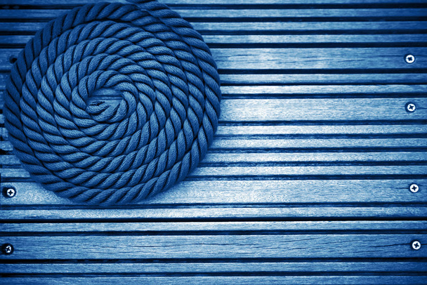 Ormeggio nautico corda blu sfondo tonico
 - Foto, immagini