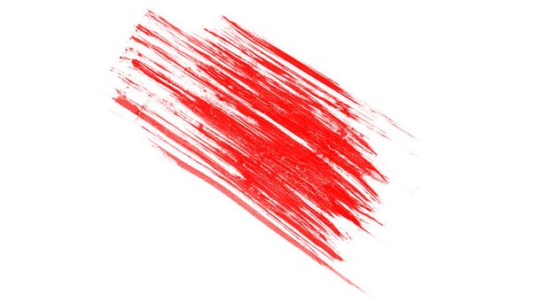 Красная краска, выделенная на белом. Красная кисть фон
 - Фото, изображение