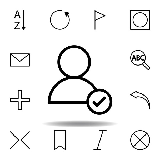 utente, segno di spunta icona. Può essere utilizzato per web, logo, app mobile, UI, UX
 - Vettoriali, immagini
