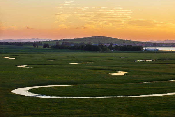 Řeka na pastvinách - Fotografie, Obrázek