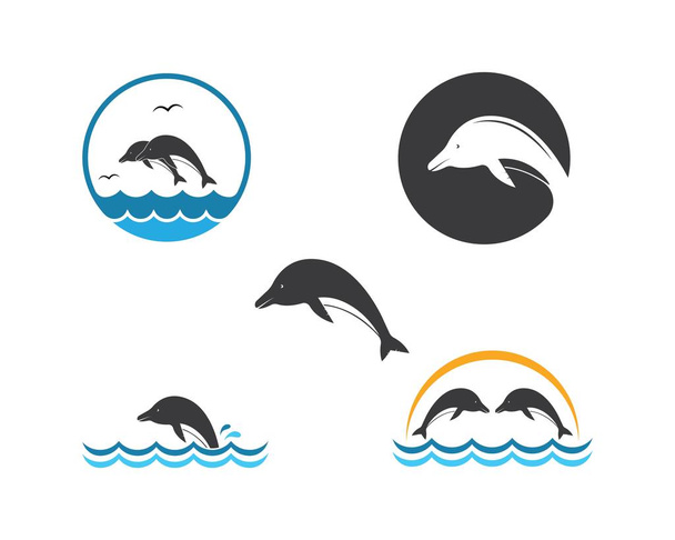 Dolphin logotipo ícone vetor
 - Vetor, Imagem