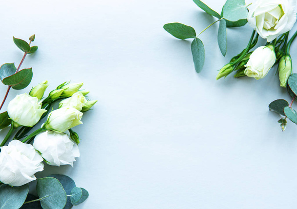 Λευκά άνθη ευστώματος - Φωτογραφία, εικόνα
