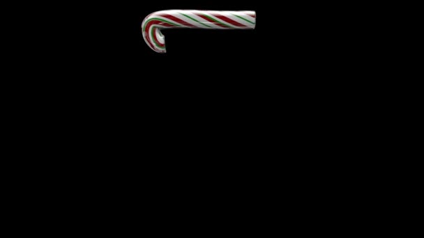 3D animált karácsonyi cukornád betűtípus külön alfa csatorna, a karakter 7 - Felvétel, videó