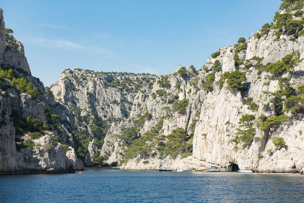 View of famous French fjords, Calanques national park, Calanque  - Photo, Image