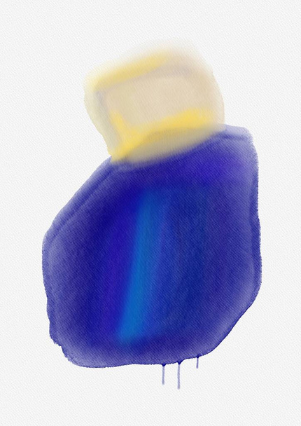 Azul-violeta misturado com formas bege aquarela
 - Foto, Imagem