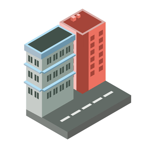 Isolated building icon isometric vector design - Vector, Image