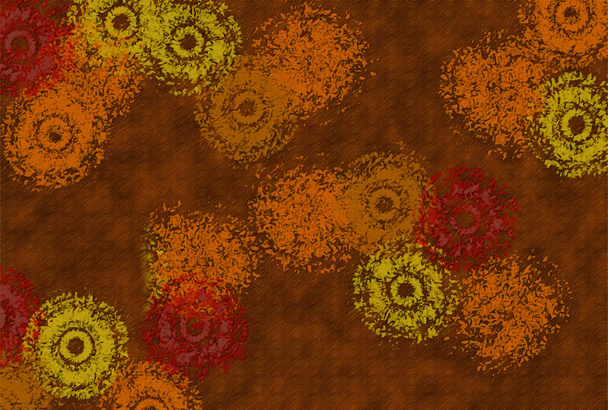 Flores patrón de fondo abstracto. Colores de contrato de oro templa
 - Foto, imagen