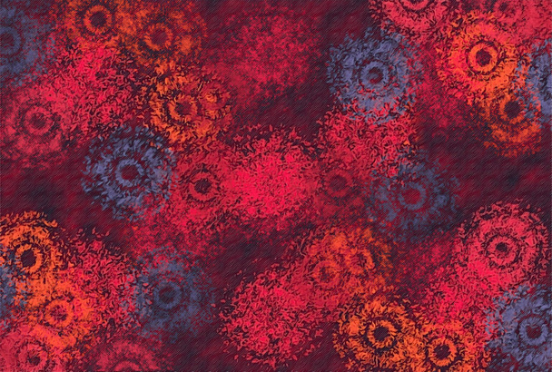 Fleurs motif de fond abstrait. Modèle de couleurs contractuelles rouges
 - Photo, image