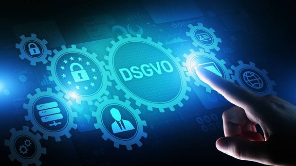 DSGVO, DSGVO Datenschutz-Grundverordnung Europarecht Cybersicherheit Datenschutz-Konzept - Foto, Bild