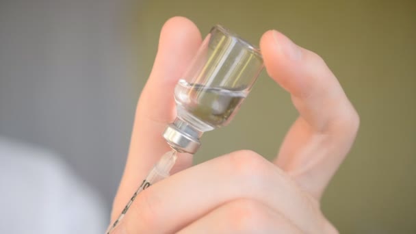 insulin injection close-up hd stock footage - Кадри, відео