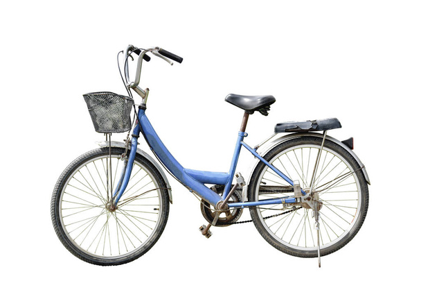Vanha retro tyyli polkupyörän eristetty valkoisella taustalla
 - Valokuva, kuva