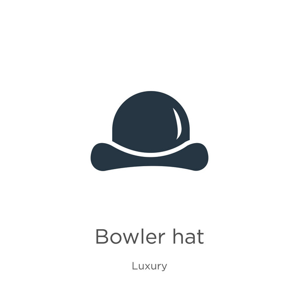 Bowler hat icon vector. Trendy flat bowler hat icon from luxury collection isolated on white background. Vector illustration can be used for web and mobile graphic design, logo, eps10 - Vector, Image