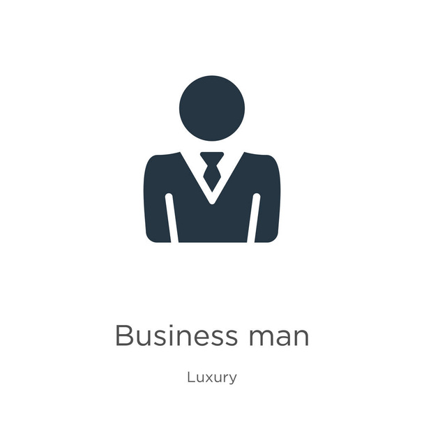 Hombre de negocios icono vector. Icono de hombre de negocios plano de moda de la colección de lujo aislado sobre fondo blanco. La ilustración vectorial se puede utilizar para el diseño gráfico web y móvil, logotipo, eps10
 - Vector, imagen