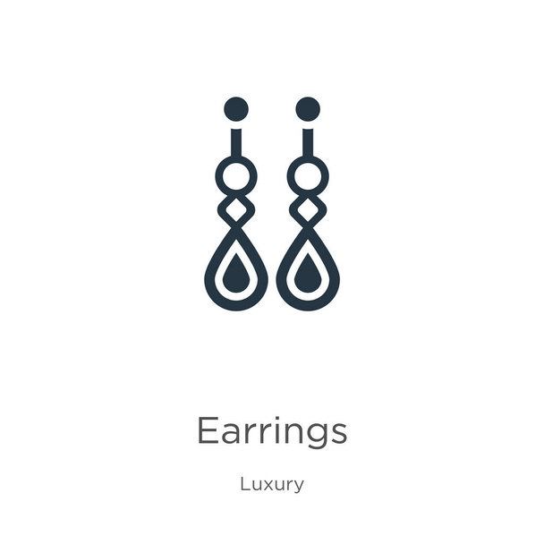 Earrings icon vector. Trendy flat earrings icon from luxury collection isolated on white background. Vector illustration can be used for web and mobile graphic design, logo, eps10 - Vector, Image