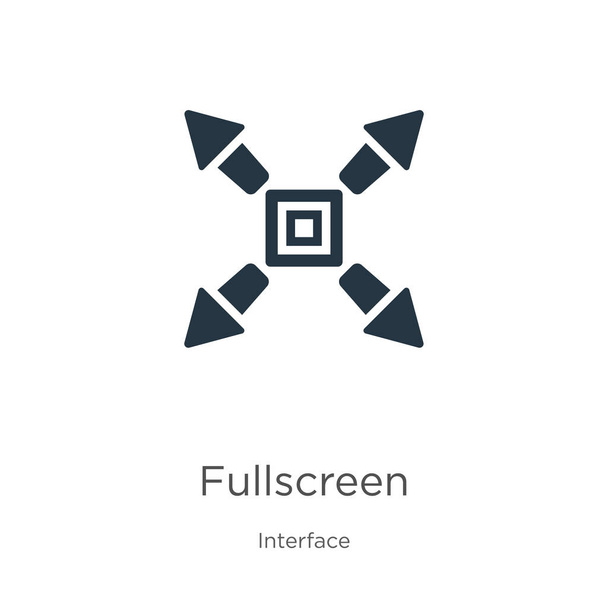 Fullscreen icon vector. Trendy flat fullscreen icon from interface collection isolated on white background. Vector illustration can be used for web and mobile graphic design, logo, eps10 - Vector, Image