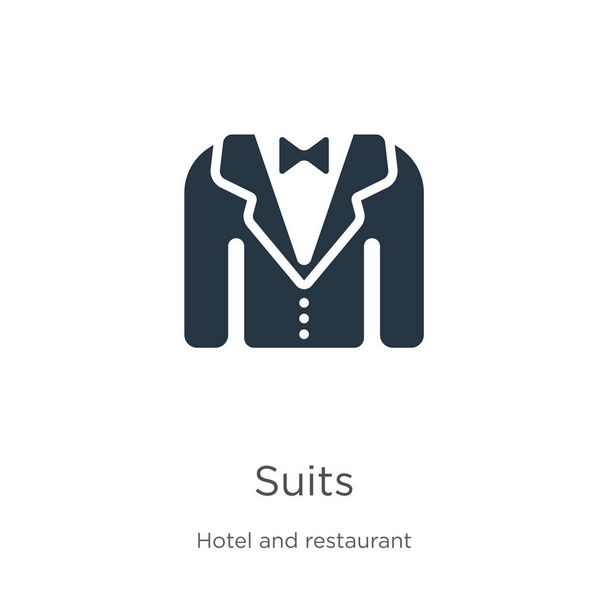Suits icon vector. Trendy flat suits icon from accommodation collection isolated on white background. Vector illustration can be used for web and mobile graphic design, logo, eps10 - Vector, Image