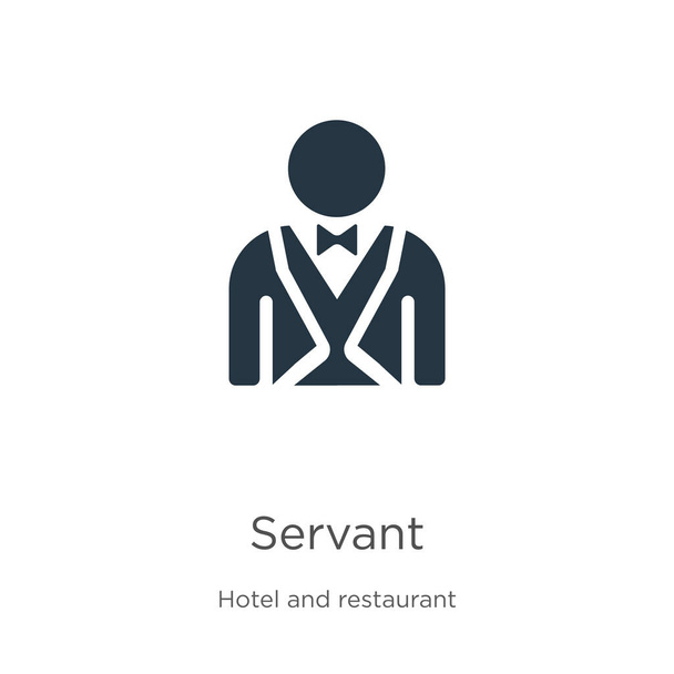 Servant icon vector. Trendy flat servant icon from hotel and restaurant collection isolated on white background. Vector illustration can be used for web and mobile graphic design, logo, eps10 - Vector, Image