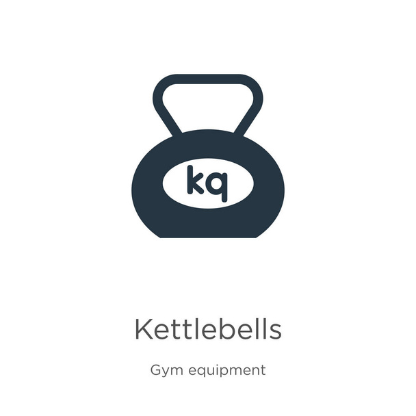 Kettlebells Symbolvektor. trendige flache Kettlebells aus der Fitnessgeräte-Kollektion isoliert auf weißem Hintergrund. Vektorillustration kann für Web- und Mobile-Grafikdesign verwendet werden, Logo, eps10 - Vektor, Bild