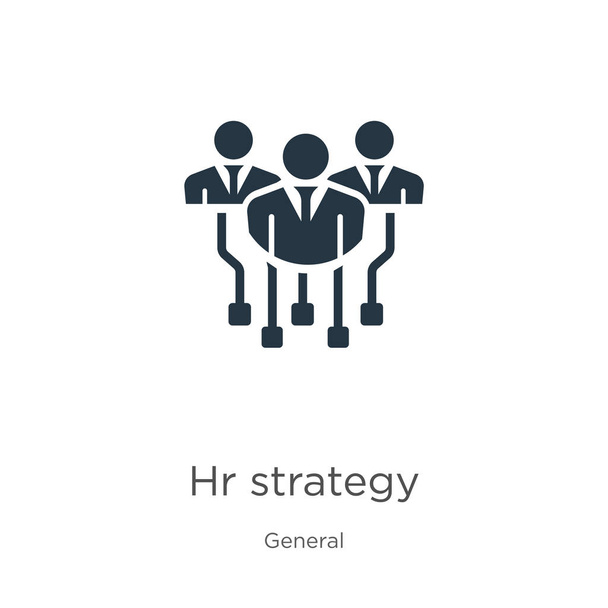 Hr strategy icon vector. Trendy flat hr strategy icon from general collection isolated on white background. Vector illustration can be used for web and mobile graphic design, logo, eps10 - Vector, Image