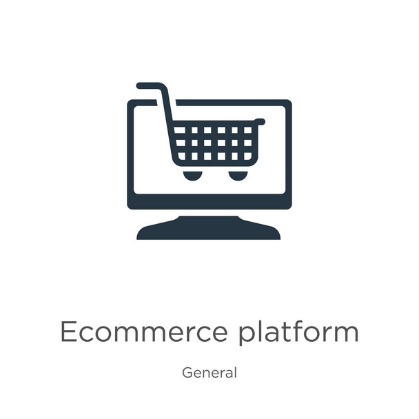 E-Commerce-Plattform Icon-Vektor. trendige flache E-Commerce-Plattform-Ikone aus der allgemeinen Sammlung isoliert auf weißem Hintergrund. Vektorillustration kann für Web- und Mobile-Grafikdesign verwendet werden, Logo, eps10 - Vektor, Bild