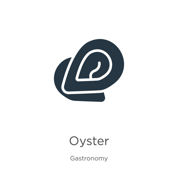 Oyster icon vector. Trendy flat oyster icon from gastronomy collection isolated on white background. Vector illustration can be used for web and mobile graphic design, logo, eps10 - Vector, Image
